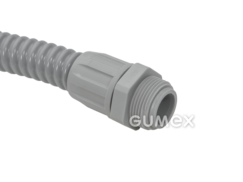AD-K 180 P, für Rohrschützer 10mm, Außengewinde PG7, IP54, PP, -10°C/+110°C, grau, 